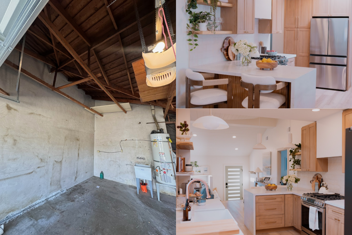 Before and after: more of the garage conversion