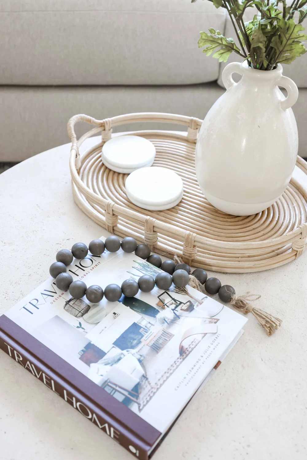 Coffee table books and decor in Unit Two at The Swell, Oceanside