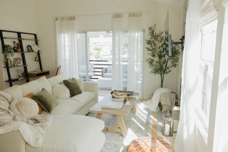 Living room inside Velvet Surf in Pacific Beach