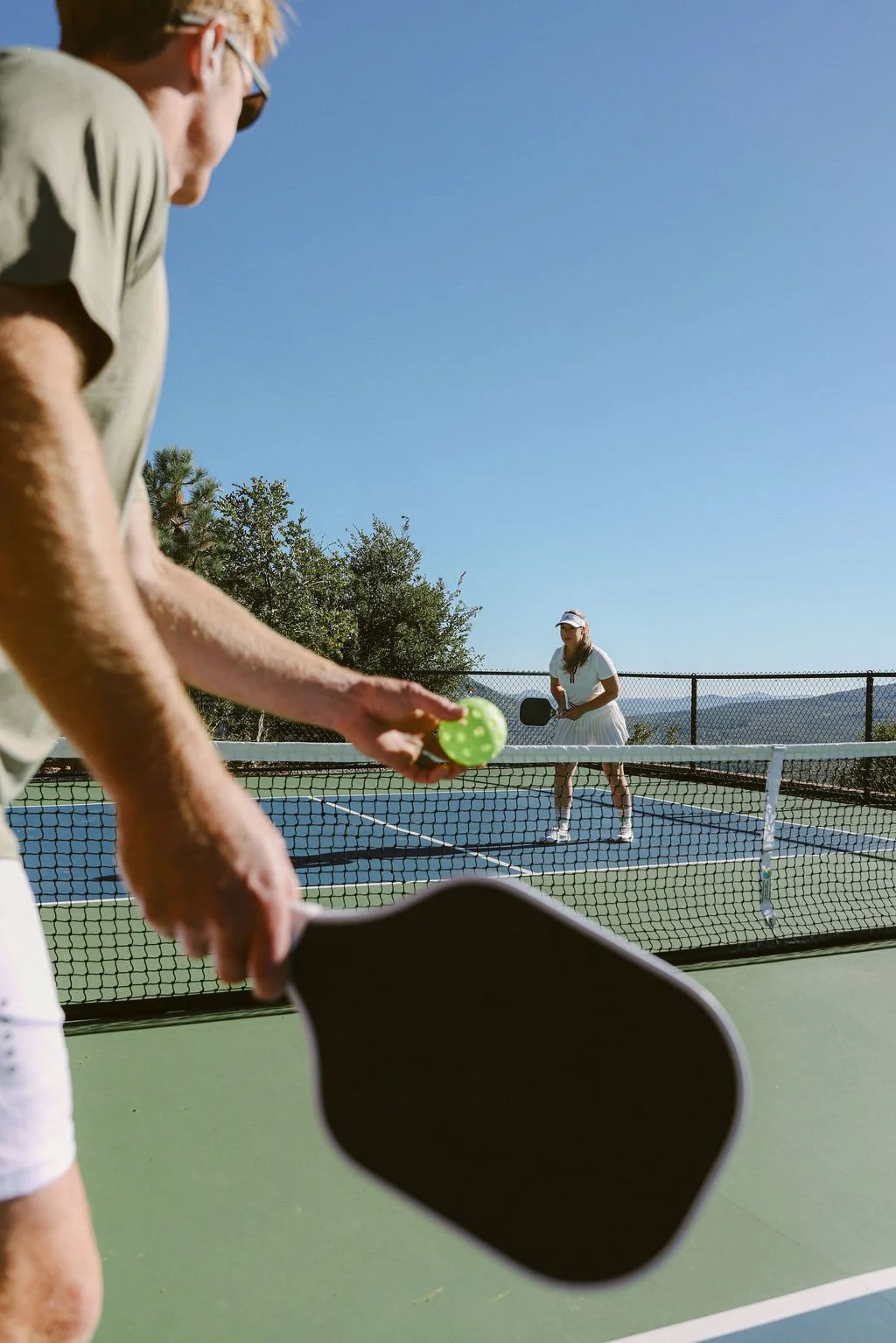 The pickleball court at Wild Moon Ranch