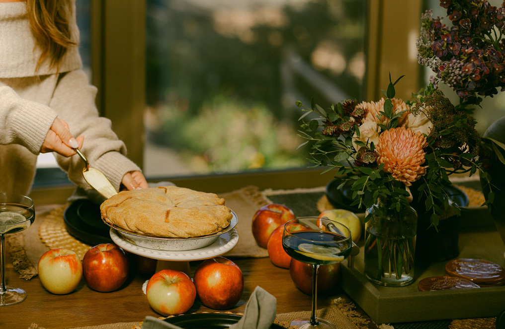 Fresh-baked apple pie served with local apples, a signature treat from Julian, CA's Main Street