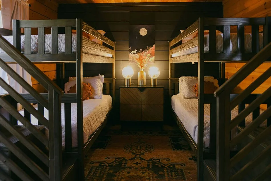 Bunk room that sleeps the group — cabin near Lake Cuyamaca