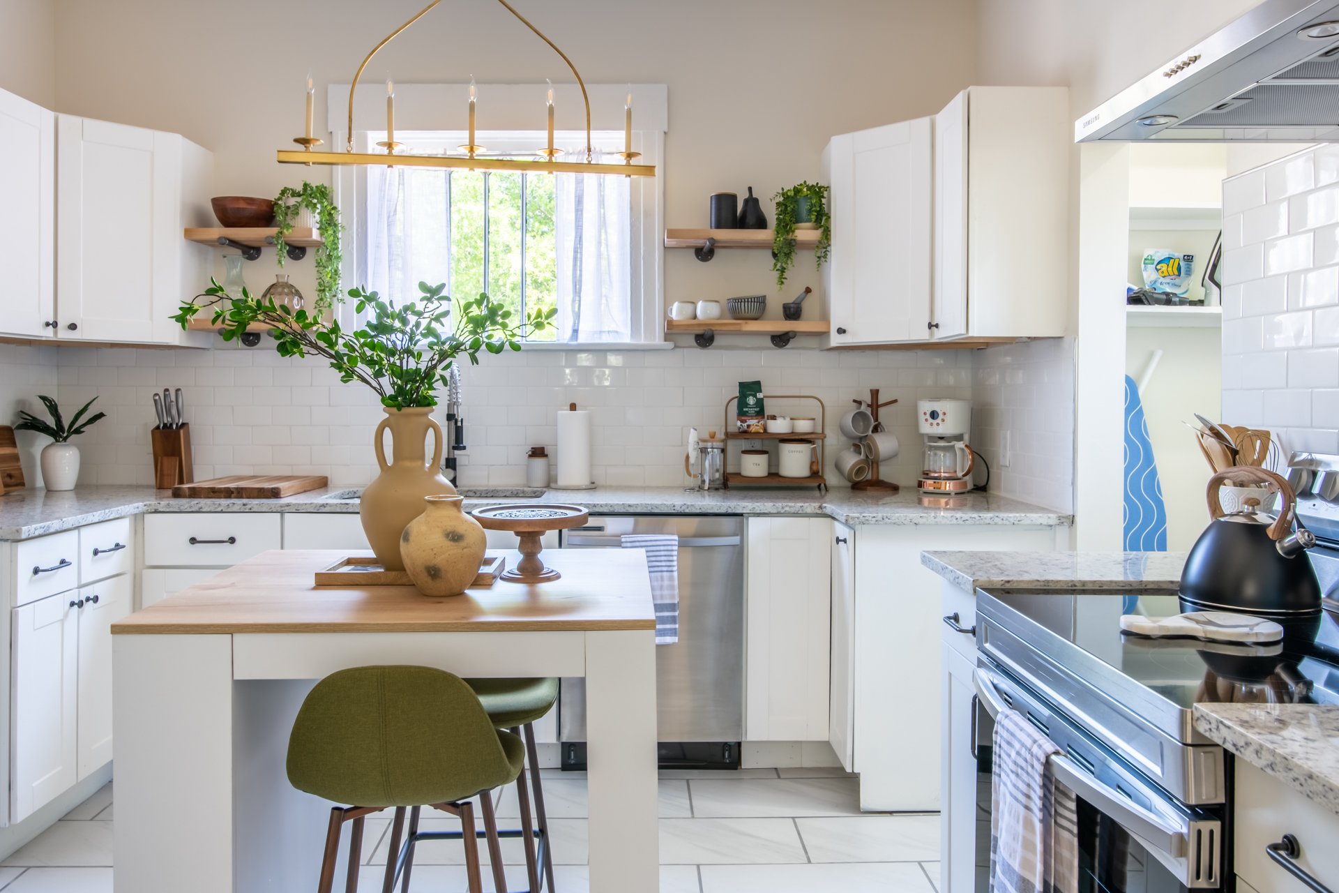 Kitchen at Elmsgate in Birmingham, designed by Salt and Sky Lodging Co.