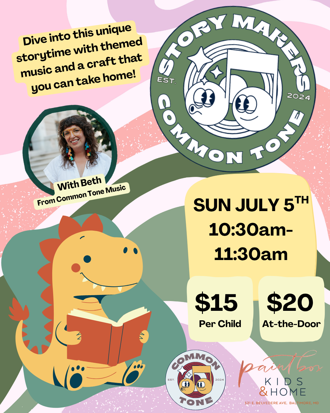 Story Makers with Beth from Common Tone Music - Sunday, July 5th
