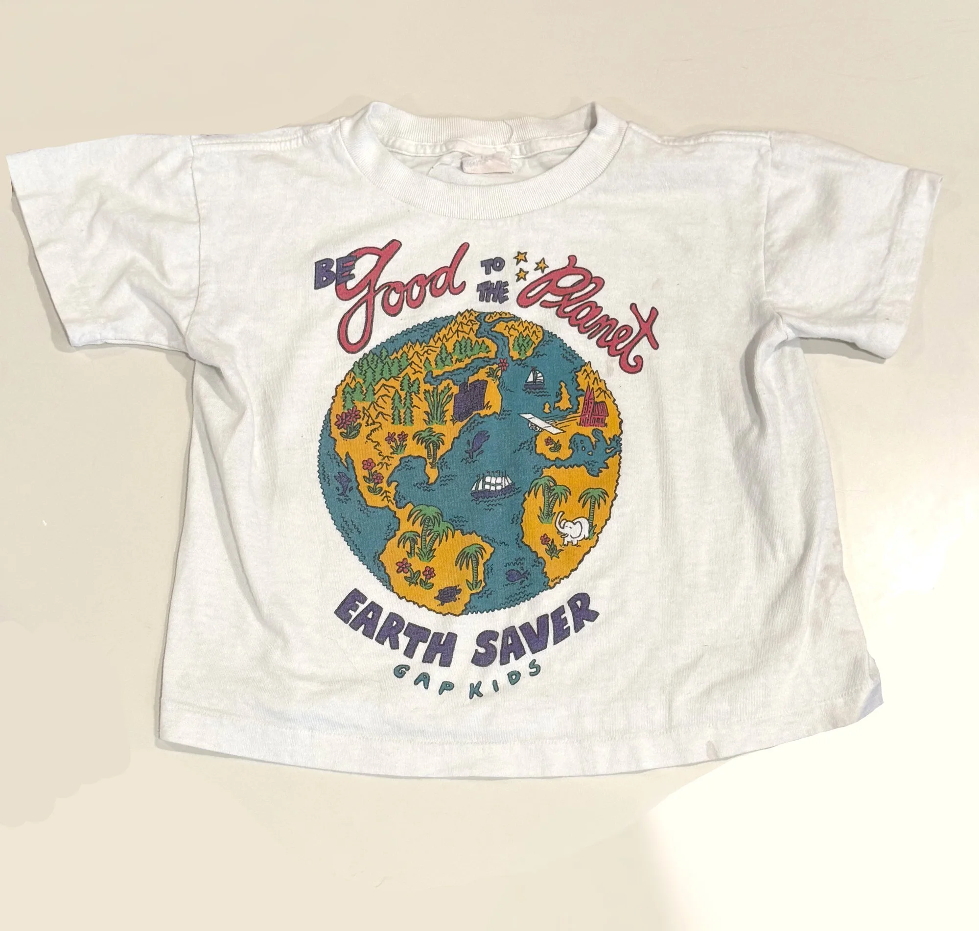 Vintage 1990s Gap Kids "Earth Saver" tee