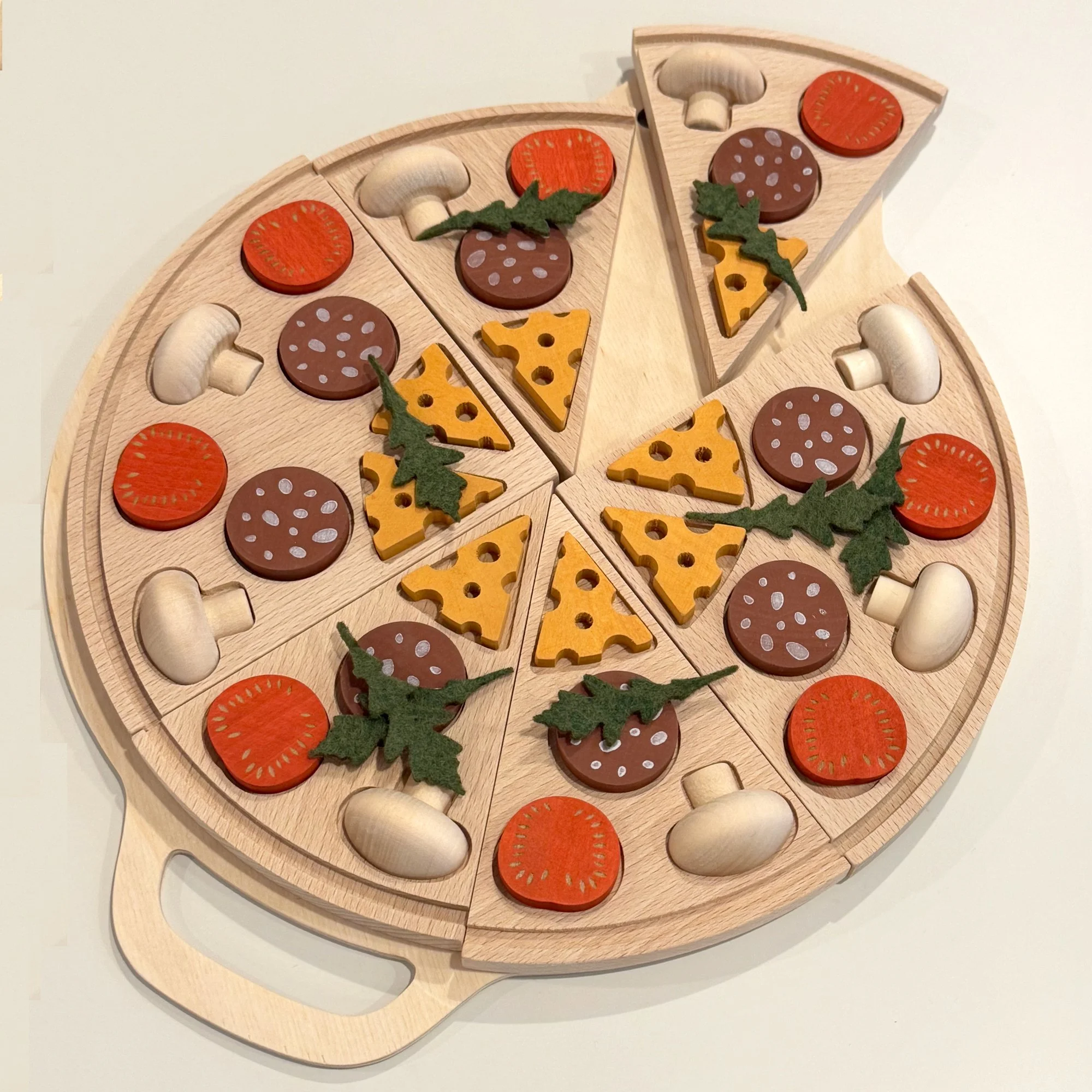 SABO Wooden Pizza Puzzle toy