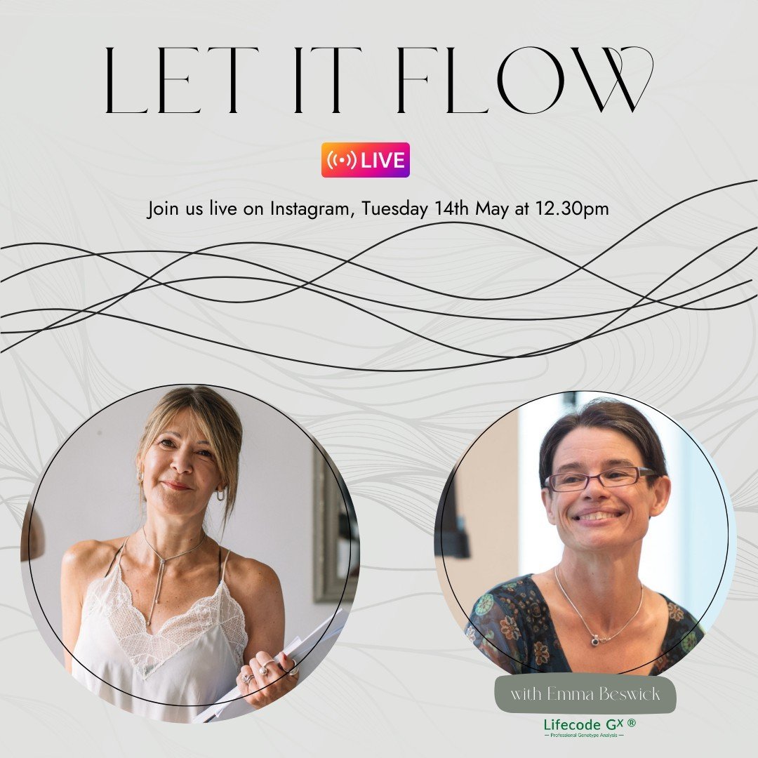 Join me and Emma Beswick of @LifecodeGx here on Instagram live: Today at 12.30pm.

Emma and I will be discussing how our hormones, and the ebbing and flowing of them across the menstrual cycle and lifestages influence our brain chemistry and therefor