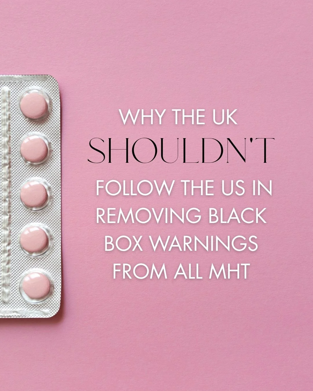 Last week the FDA announced the removal of black box warnings from all US menopausal hormone therapies - incl warnings for &ldquo;cardiovascular disease, stroke, breast cancer &amp; probable dementia&rdquo;. 

As night follows day, voices in the UK a