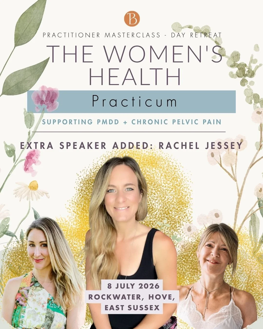 The Women's Health Practicum has just got bigger&hellip;.

I am so thrilled to add: Rachel Jessey to the afternoon programme. Alongside Dr Peta Wright and myself, Rachel brings a clinical perspective that I believe every practitioner working with wom