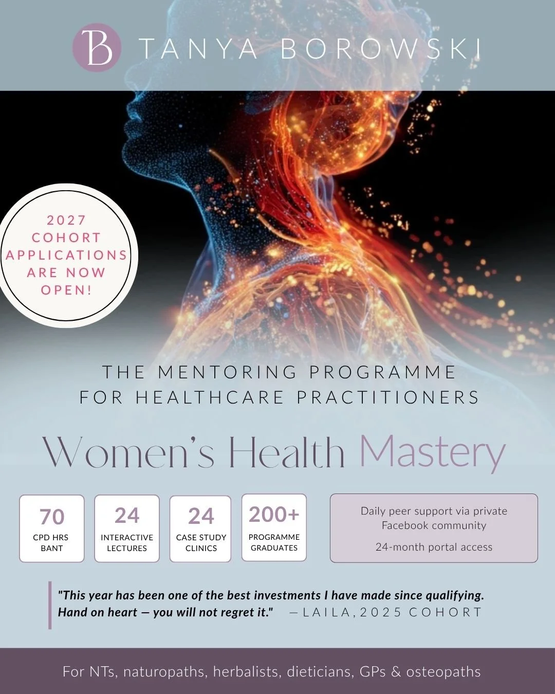 For six years, WHM has been a 11-month practitioner programme to learn to stop protocol-matching and start thinking through a case, building their confidence week on week through in-depth lectures and then coming together to share as a community.

Th