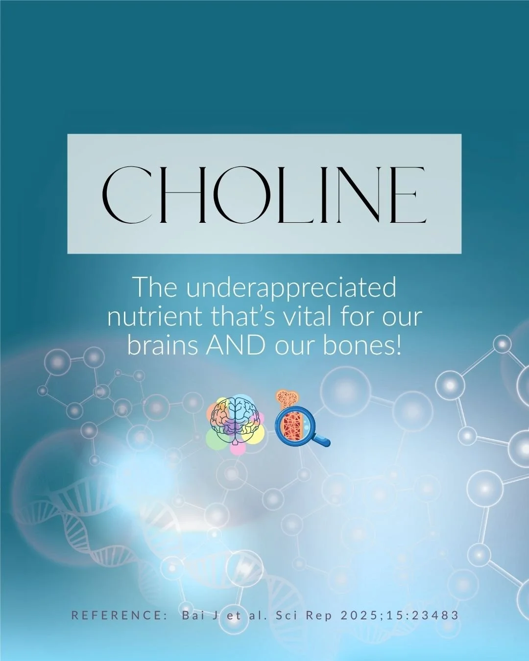 Brain function and bone integrity are understandably two of the things women worry about most as they move through perimenopause and into menopause.

We&rsquo;ve known for a while that choline matters for the brain. It&rsquo;s the building block of a