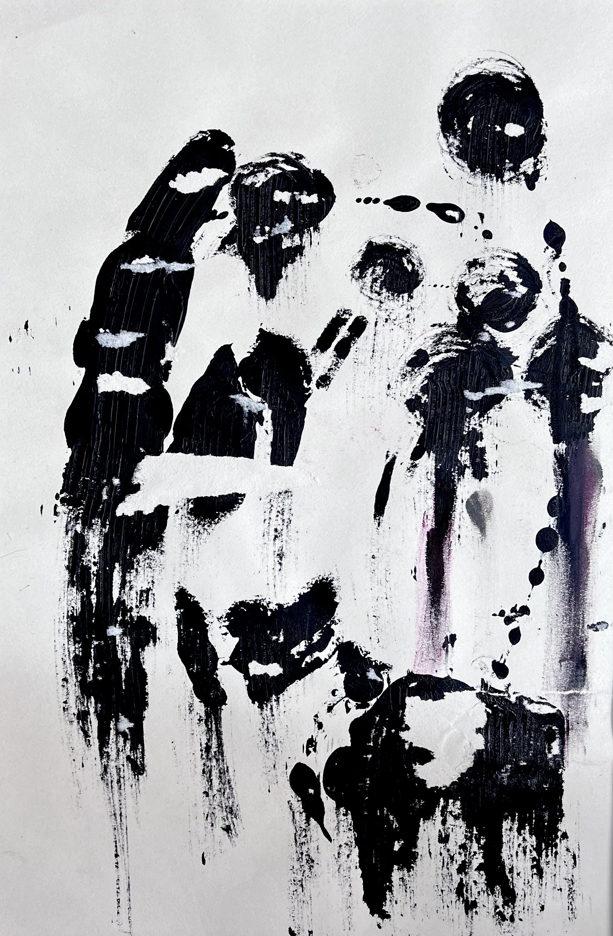Humanity Strokes: Animal Instinct by Daniel C B 
Size A2 : 29.7 cm42 cm 11.69 in16.54 in Medium : Acrylic Ink and Paint on professional-grade art paper
