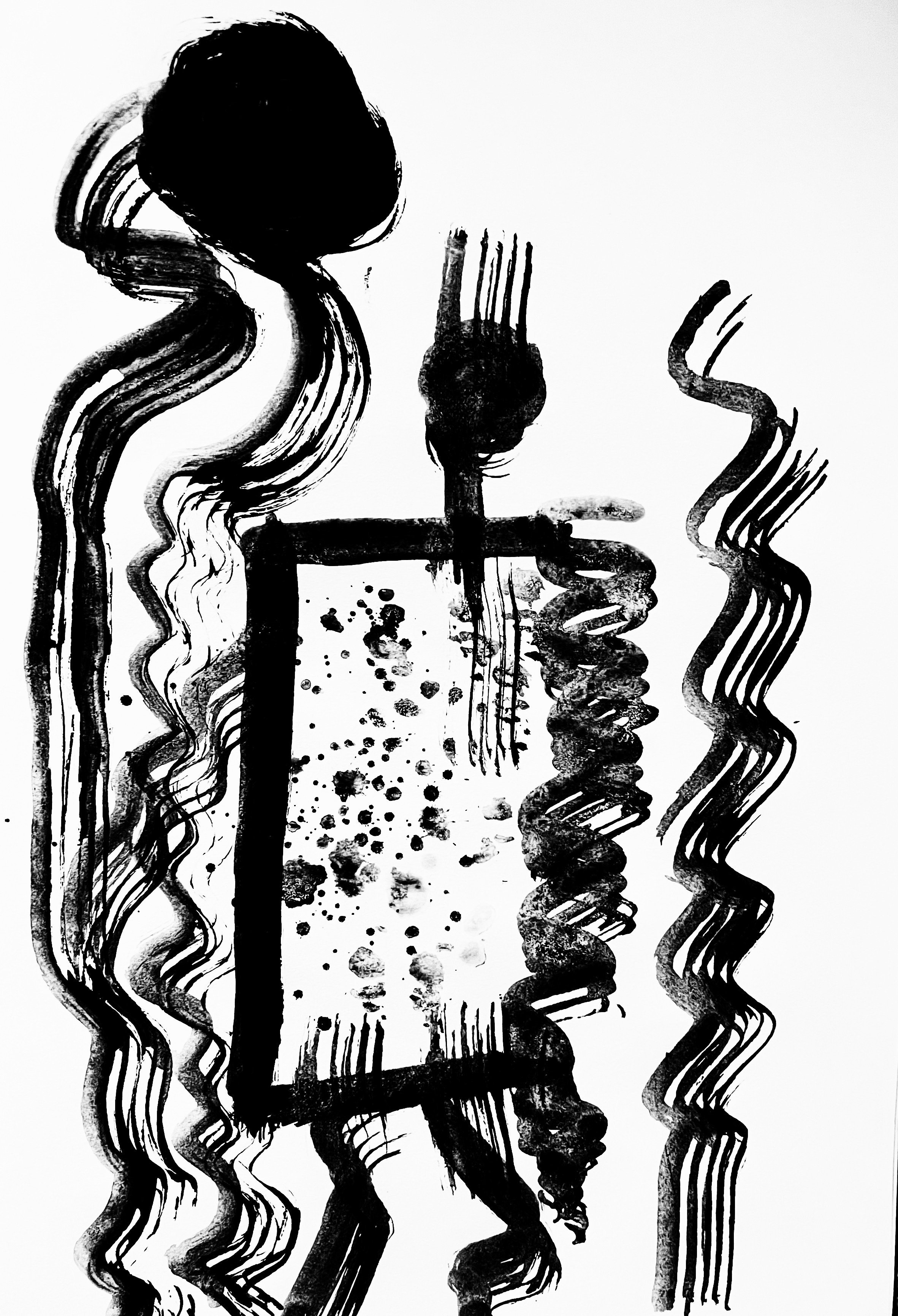 Humanity Strokes: High Infidelity by Daniel C B
Size A2 : 29.7 cm42 cm 11.69 in16.54 in Medium : Acrylic Ink and Paint on professional-grade art paper