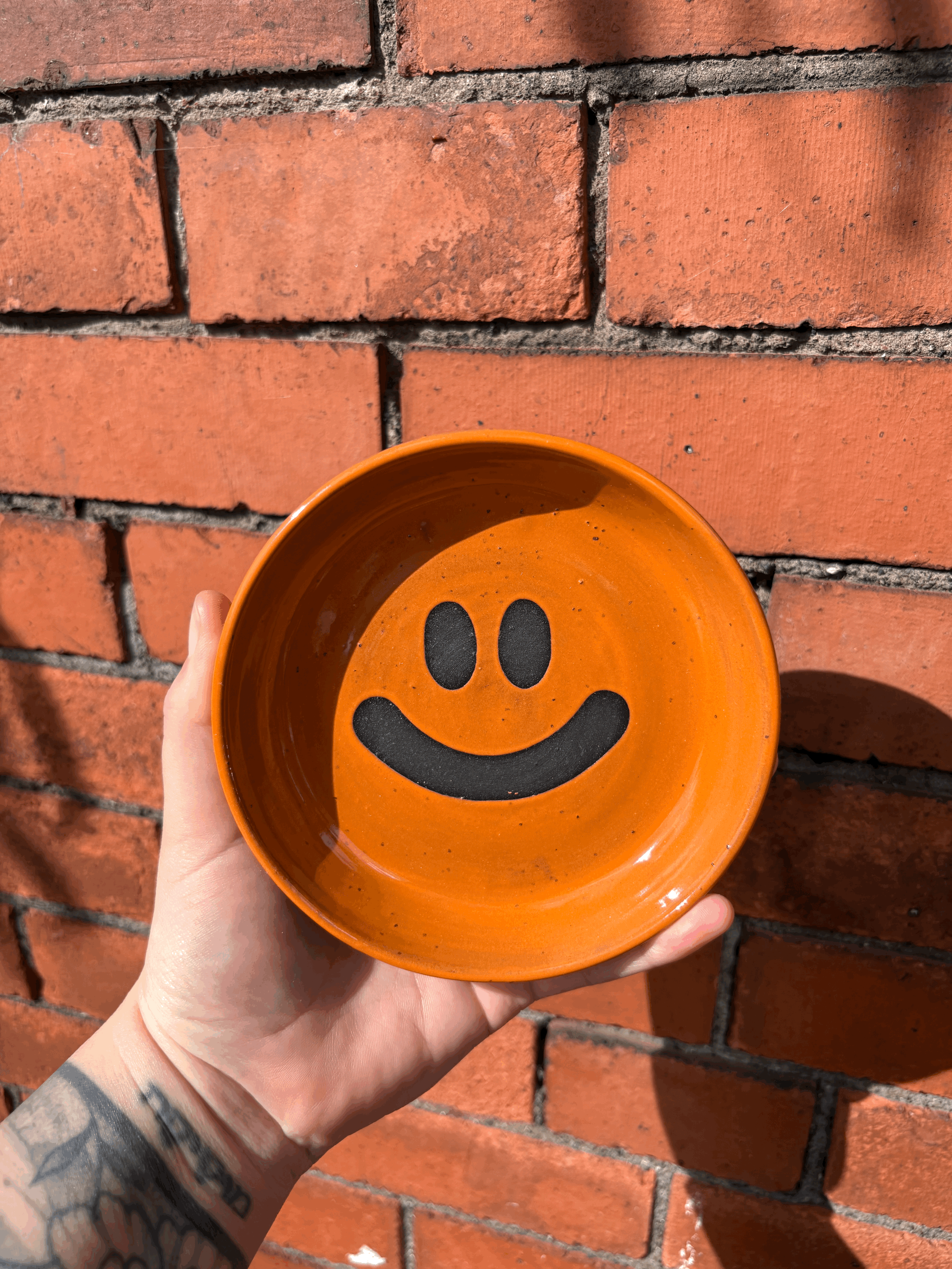 Orange Smiley Plate