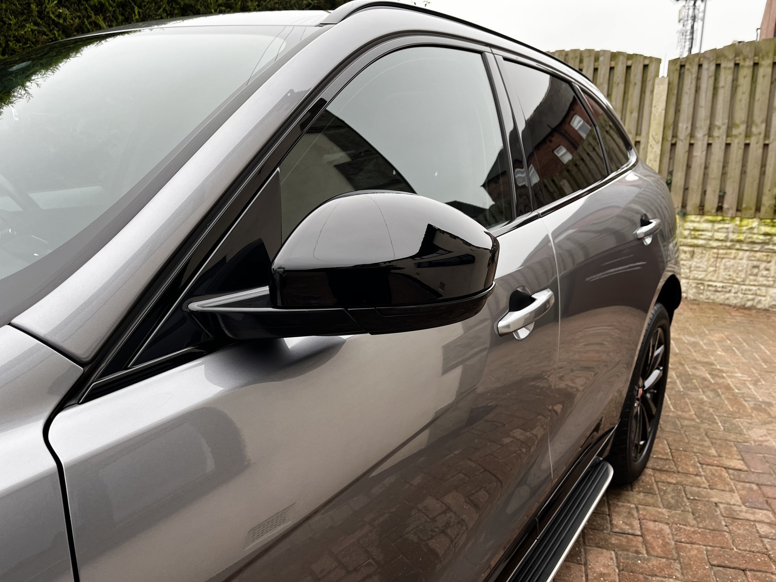 Jaguar F-Pace Exterior Detail, Scratch Removal and Mirror Cap Replacement
