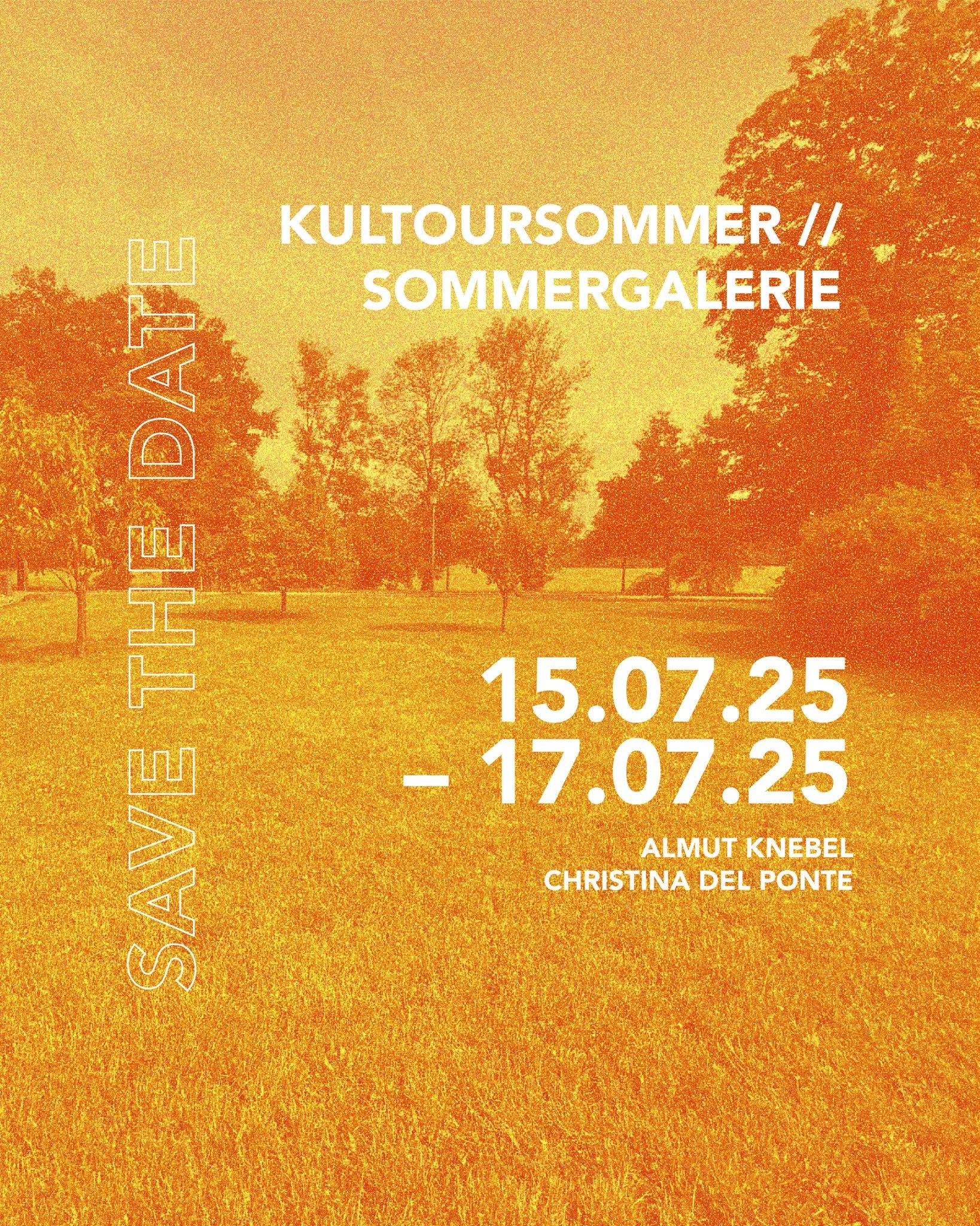 KULTOURSOMMER x WERKRAUM x SOMMERGALERIE
Weiter geht es in der Sommergalerie mit einem dynamischen Duo:
Christina del Ponte und Almut Knebel. Die beiden Hanauer Künstlerinnen
zeigen ab heute Abend bis einschließlich Donnerstag, eine abwech