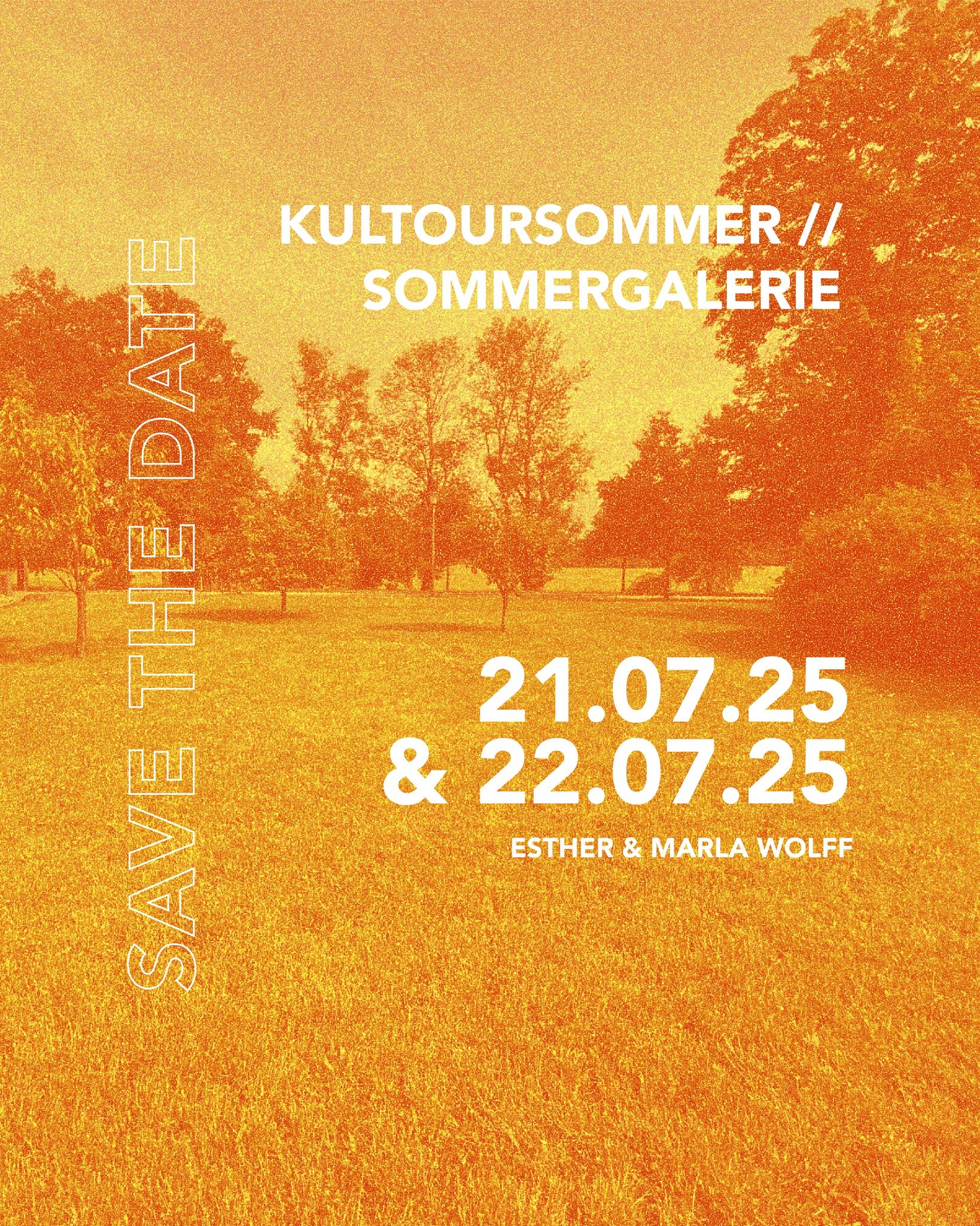 .
KULTOURSOMMER x WERKRAUM x SOMMERGALERIE
Neue Woche, neue Künstler und Künstlerinnen in der Sommergalerie
(Davon hält uns auch ein bisschen Regen nicht ab 💦).
Wir freuen uns die kommenden 7 Tage Sommergalerie mit dem Mutter-Tochter-