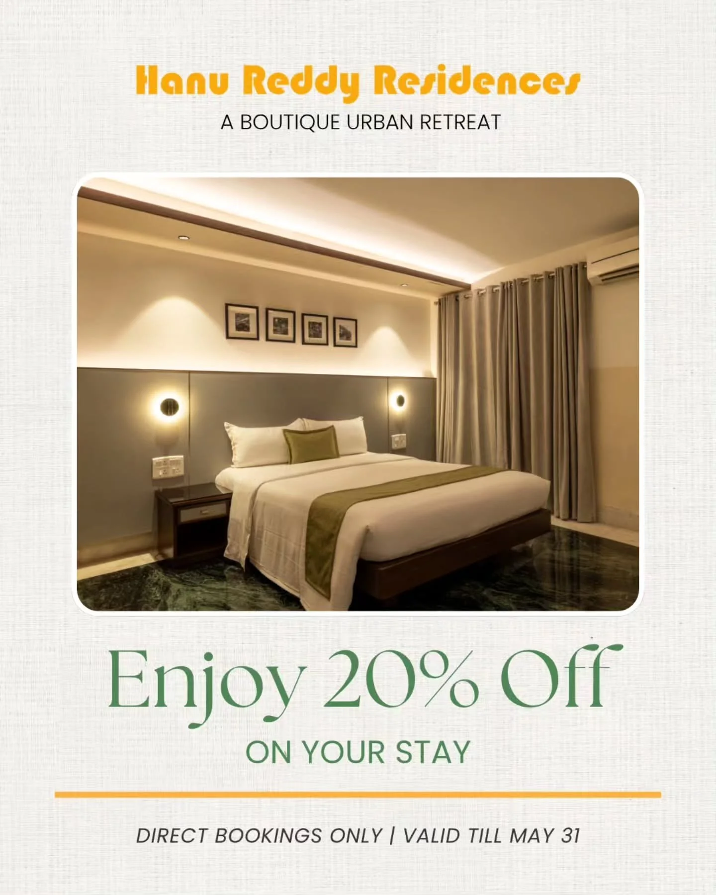 More reason to stay.
20% off | Valid till May 31st | Direct bookings only

A heritage home in the heart of Chennai &mdash; designed for those who prefer calm over chaos, and warmth over luxury.

Reach out to us directly to book and avail your discoun