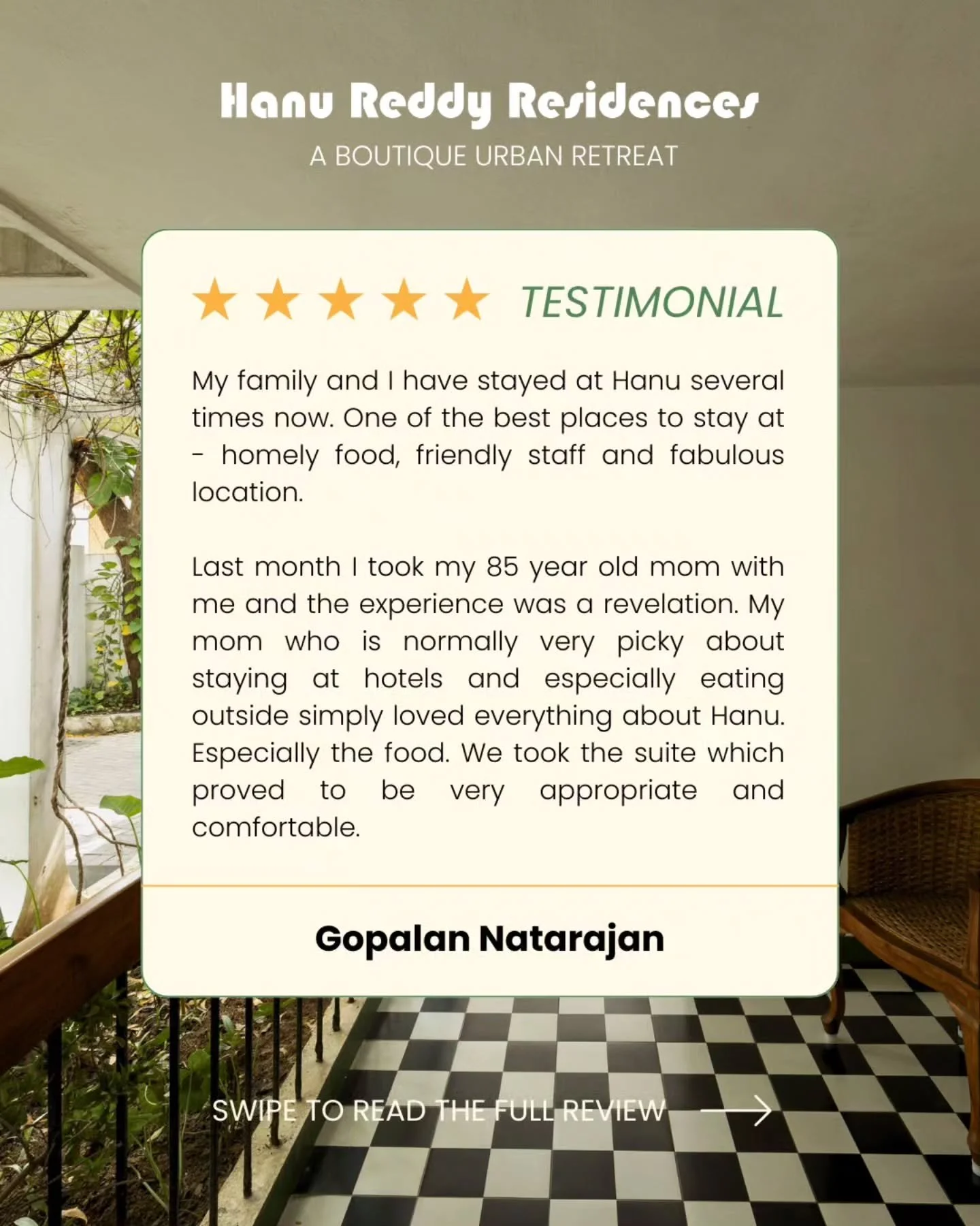 The best review is when a guest brings their whole family back for more. ⭐⭐⭐⭐⭐

Thank you for the kind words and for keeping coming back. Homely food, a caring team, and a stay that even the most particular guest loved. This is what we are here for. 
