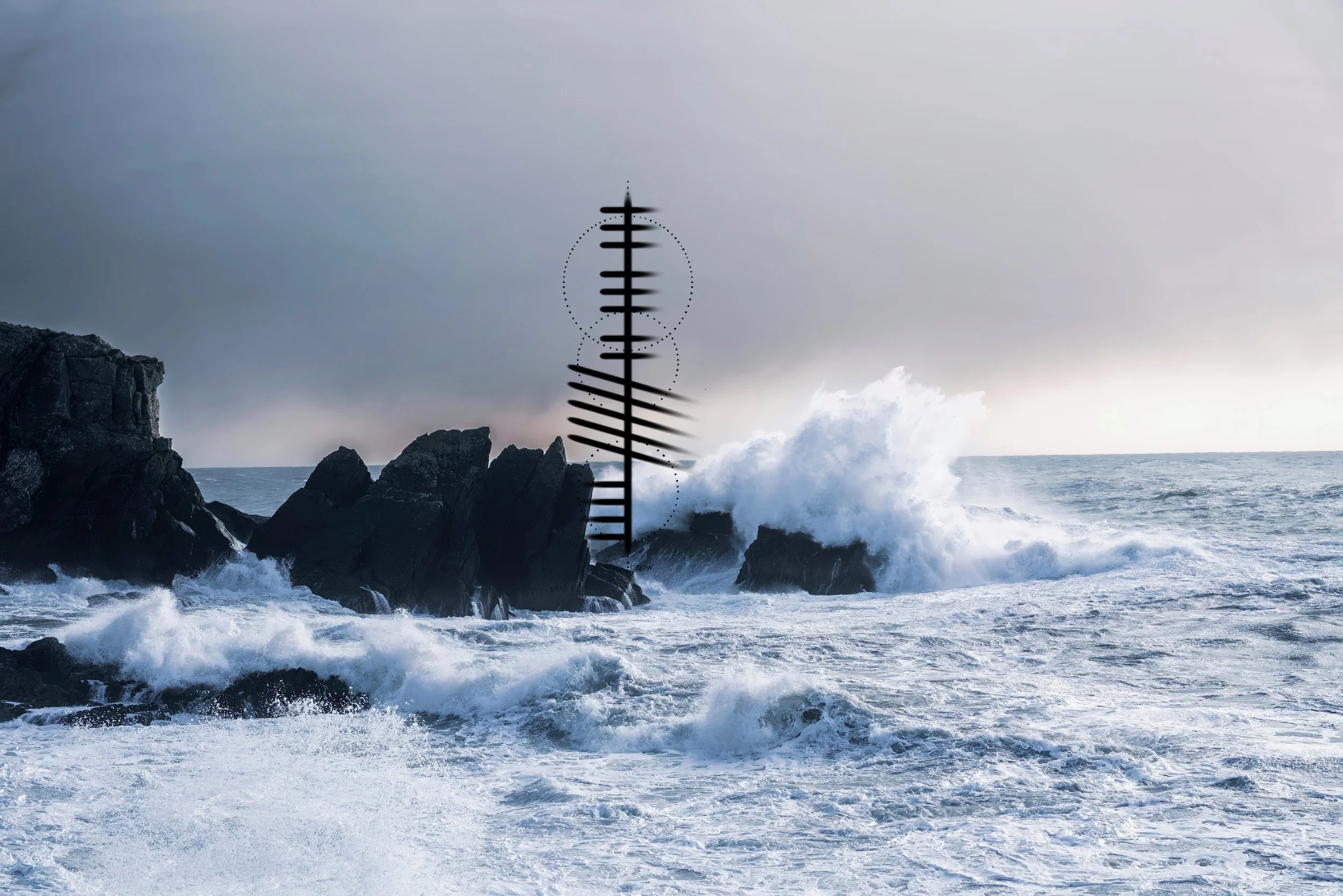 The Galley Head waves crashing .
