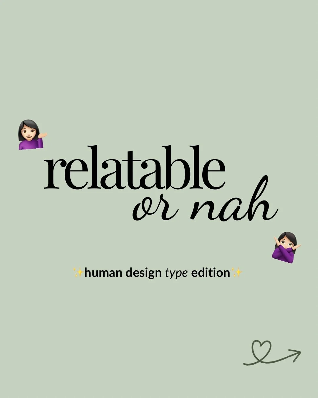 relatable or nah? 
tell me in the comments ..

ps. I&rsquo;m working on something that combines human design + subconscious reprogramming and it&rsquo;s 🤌🏼✨

stay tuned friends🤍