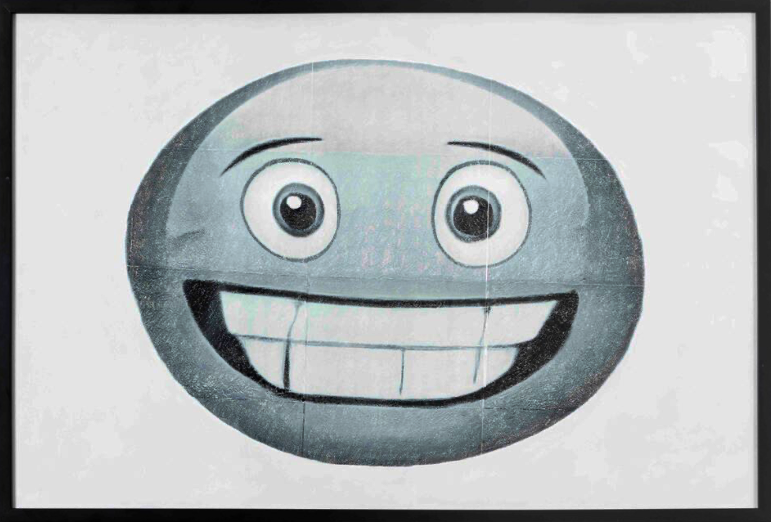 Virtual Signal 2  2023
Watercolour Paper, Transfer, Acrylic
  Keep Smiling Solo, Athr Gallery, Jeddah