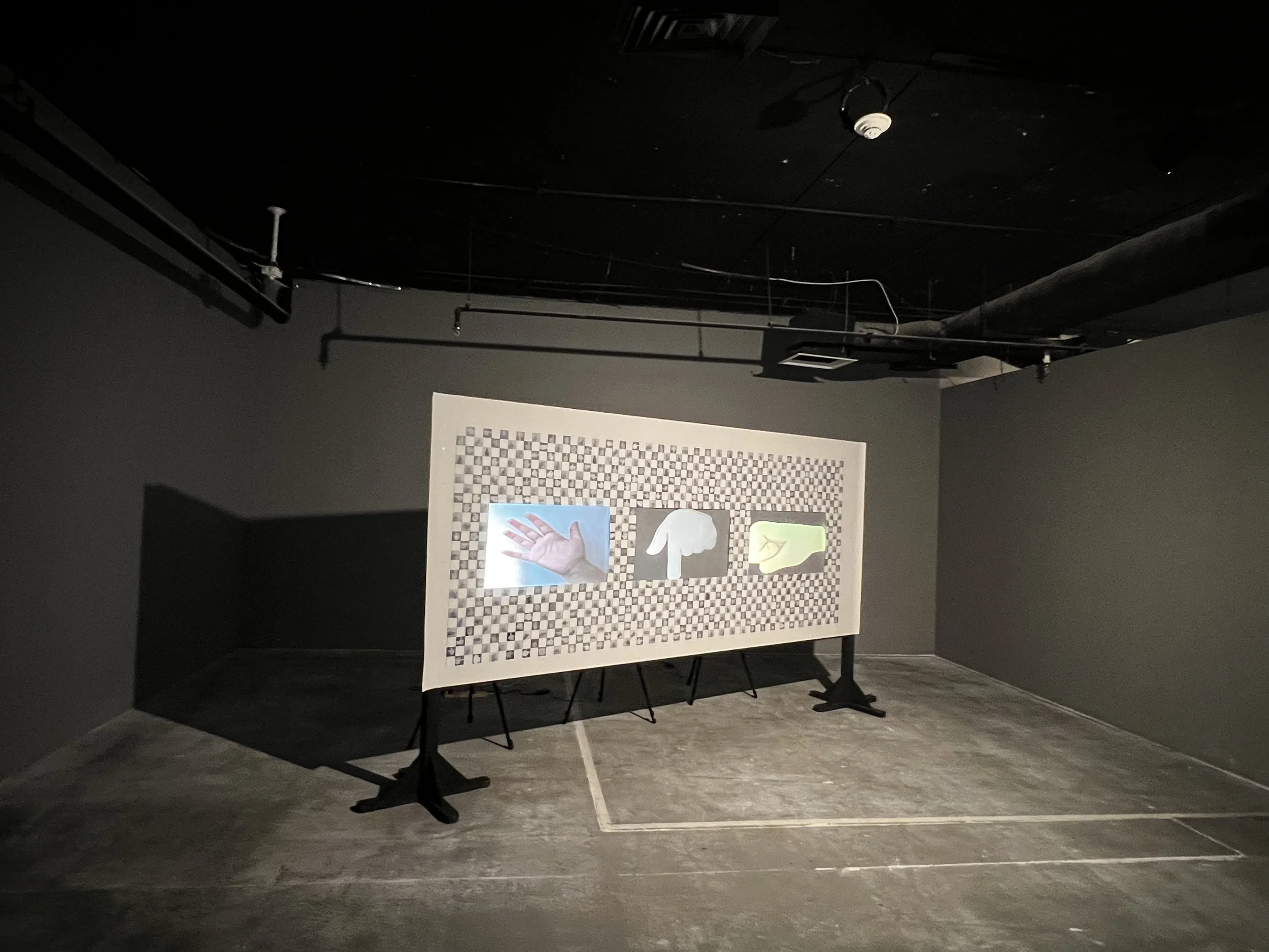 Digital Gestures  2023
Watercolour Paper, Transfer, Projectors, Videos
  Keep Smiling Solo, Athr Gallery, Jeddah