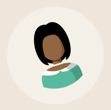 An illustration of a fictional/example author named Loretta