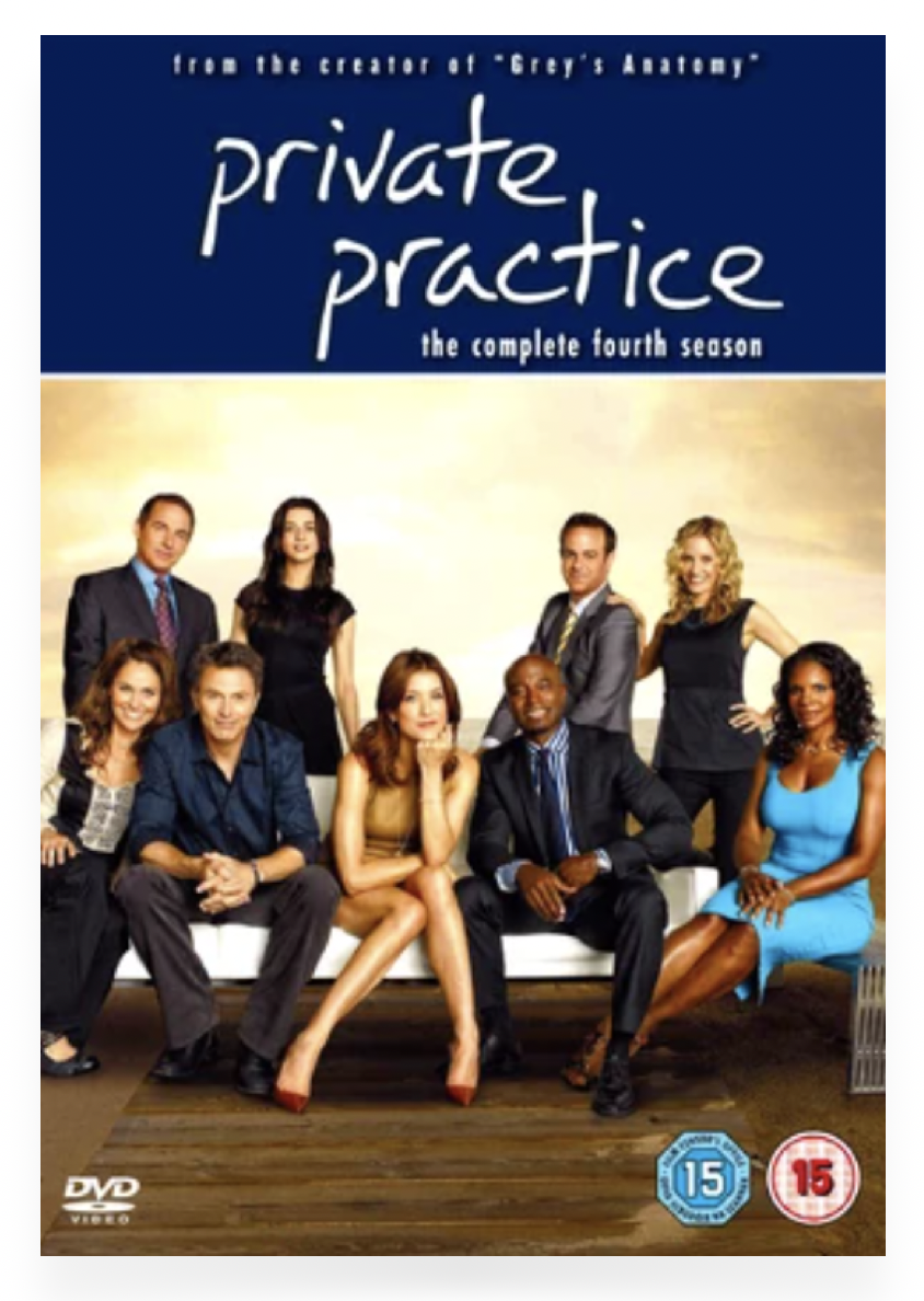 Image of the 4th season DVD set of the show Private Practice