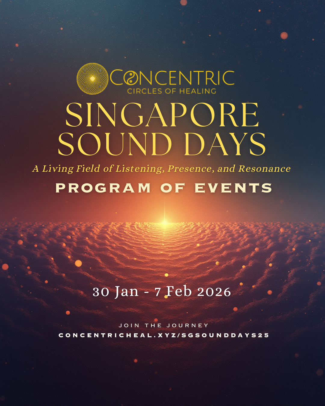 Concentric Circles of Healing – Sound Days Program of Events 