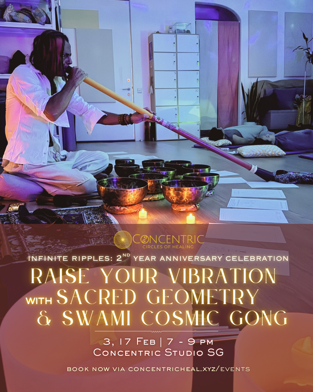 Sacred Geometry &amp; Swami Cosmic Gong Bath: A Journey to Clarity and Manifestation (3 Feb)