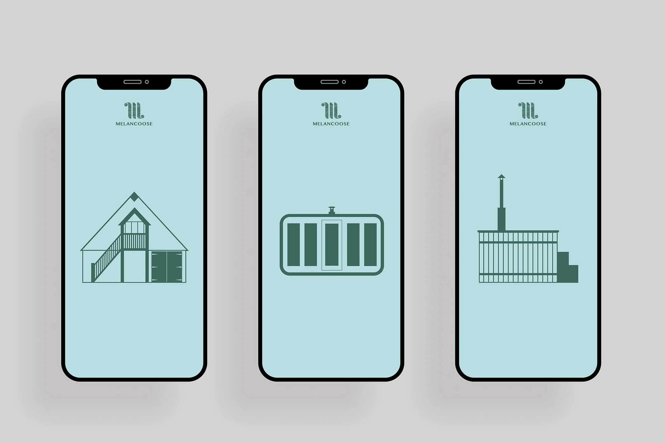 Icons for main features of Melancoose