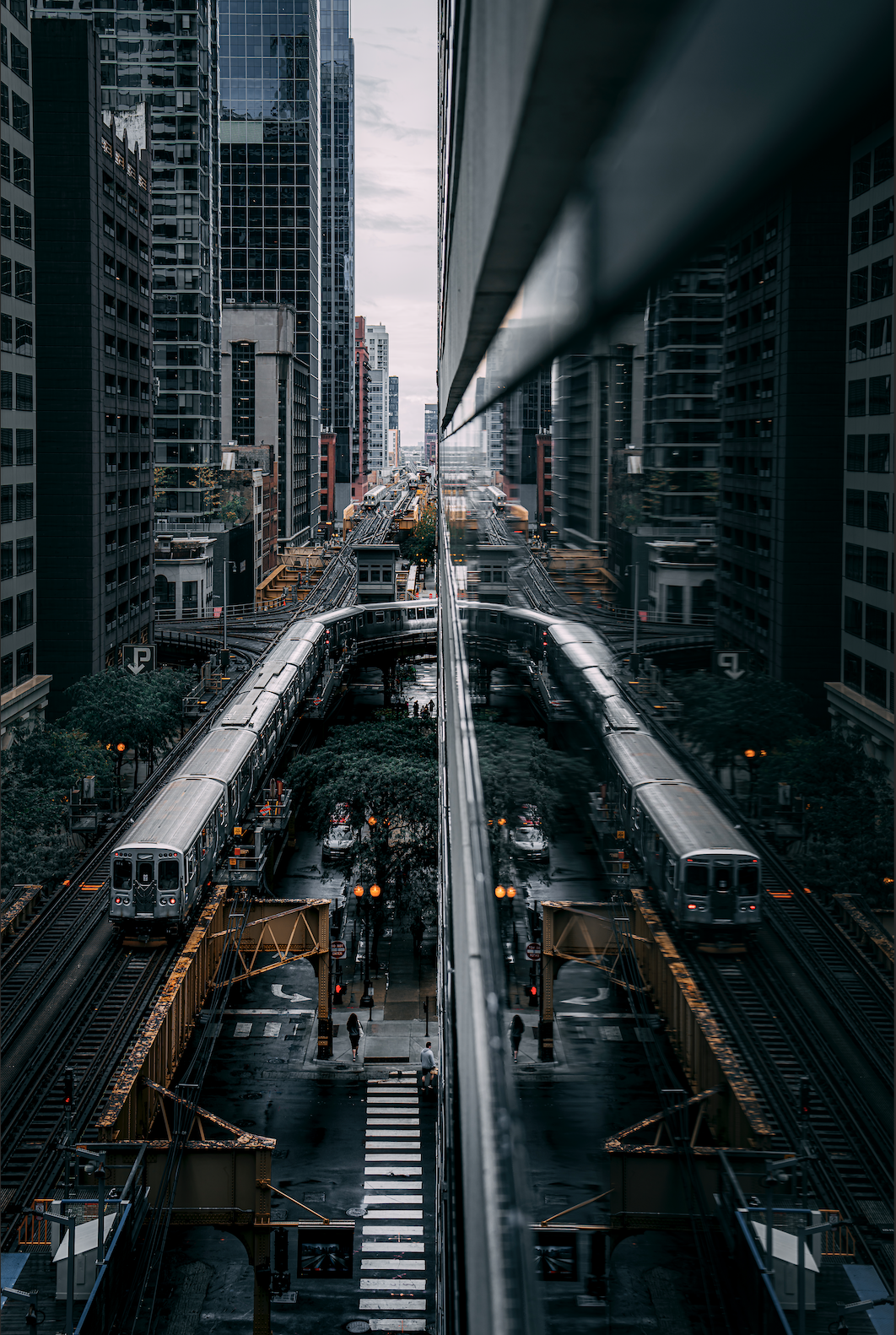 Reflection of the Chicago Loop
