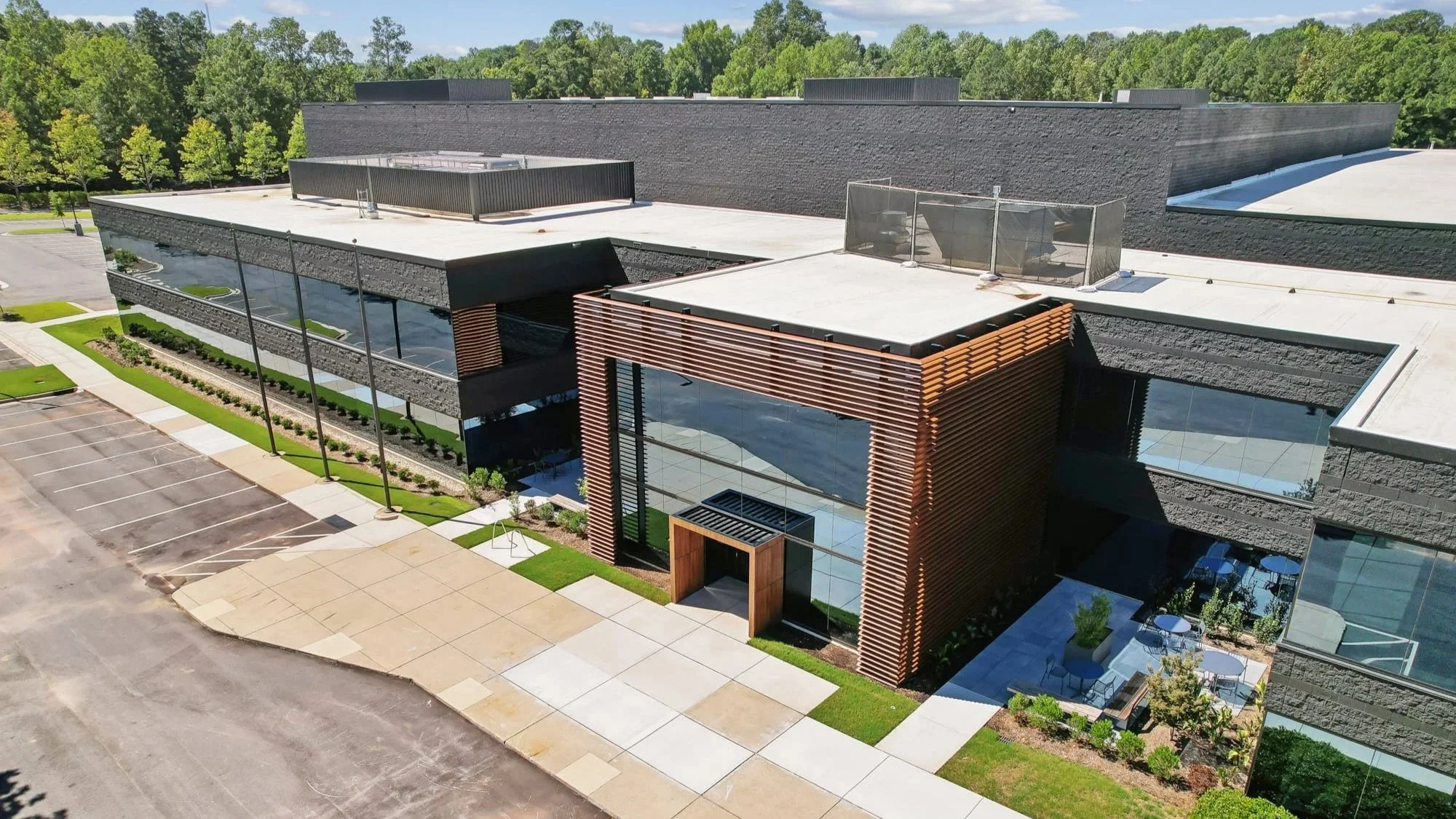 The Press is a 252,465-square-foot advanced manufacturing facility on 23 acres in Cary, North Carolina, comprehensively renovated in 2024–2025 and fully leased to a leading manufacturer minutes from Raleigh-Durham International Airport.