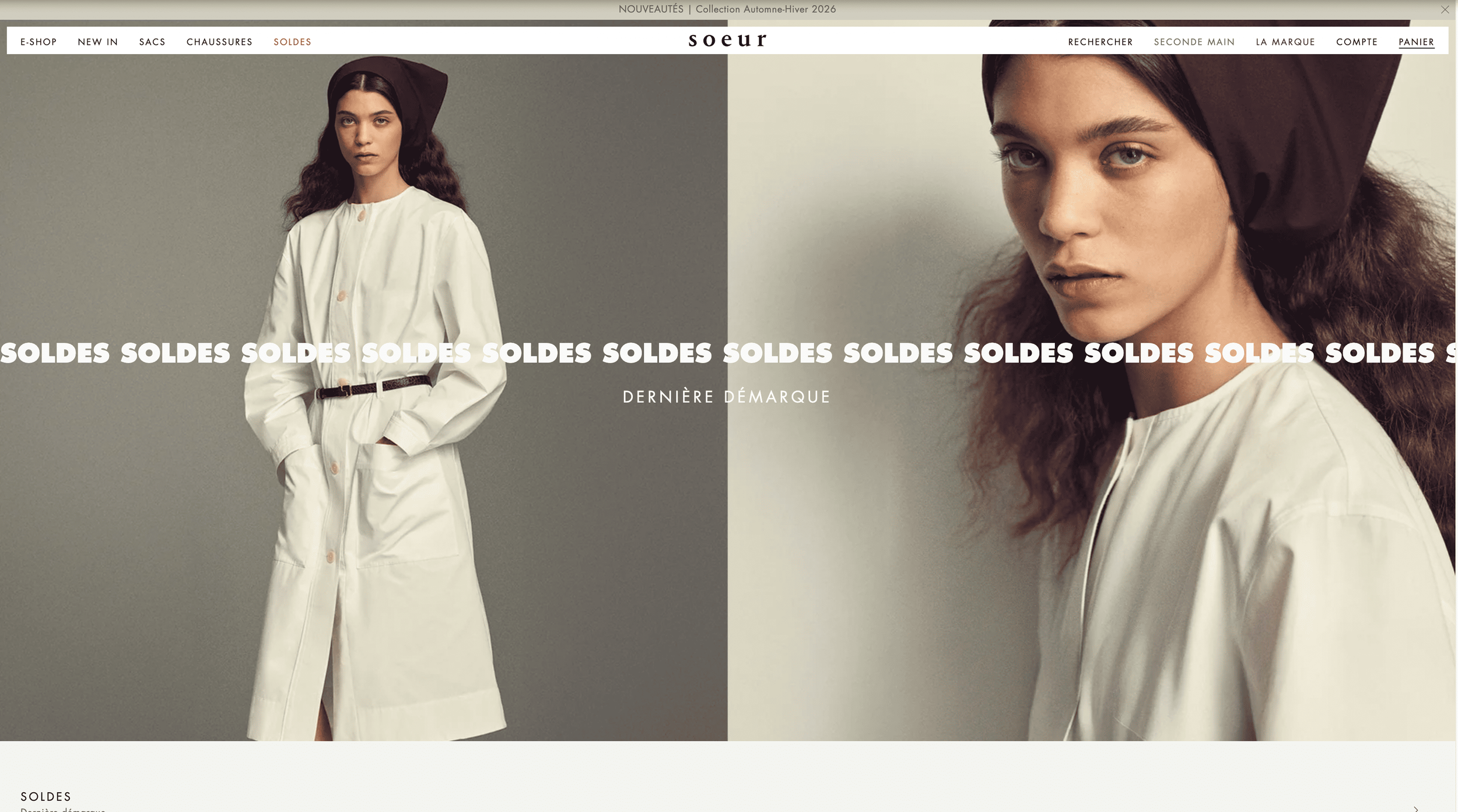 Création d'un univers de marque de luxe & site internet de soeur