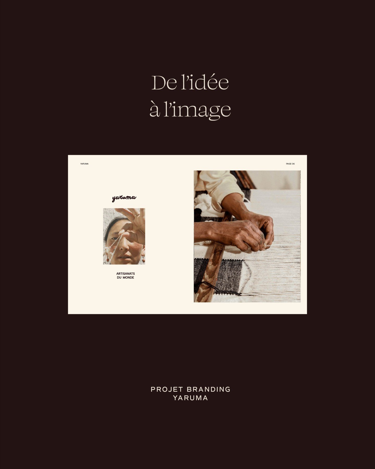 De l'id&eacute;e &agrave; l'image

Quand Camille m&rsquo;a contact&eacute;e, 
elle avait une intention claire pour sa marque. 

Pas seulement vendre des objets. Mais raconter des histoires. 
Des savoir-faire. 
Des rencontres &agrave; travers le monde