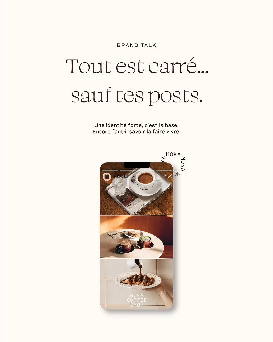 Tout est carr&eacute;&hellip; sauf tes posts.

Une identit&eacute; forte, c&rsquo;est la base.
Mais encore faut-il savoir la faire vivre sur les r&eacute;seaux par la suite...

Je l&rsquo;ai vu chez beaucoup de mes clients :
tout est construit, struc