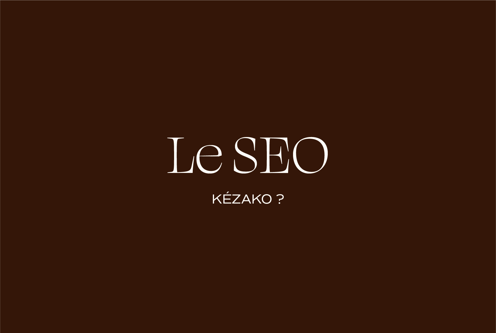 Le “Search Engine Optimization” (SEO) kézako?