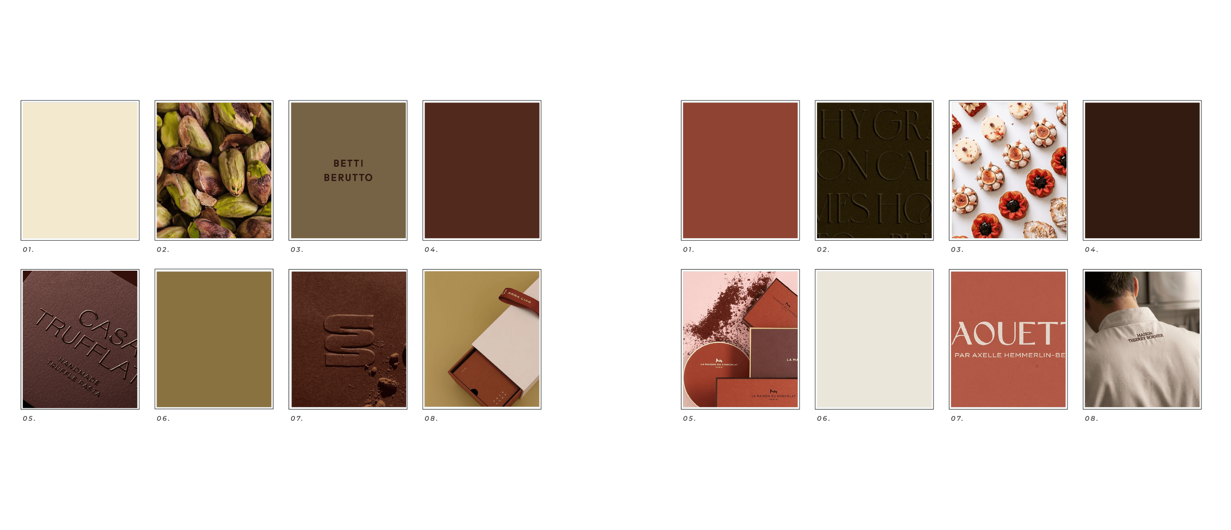 Choix entre deux moodboard pour définir la direction artistique de la marque