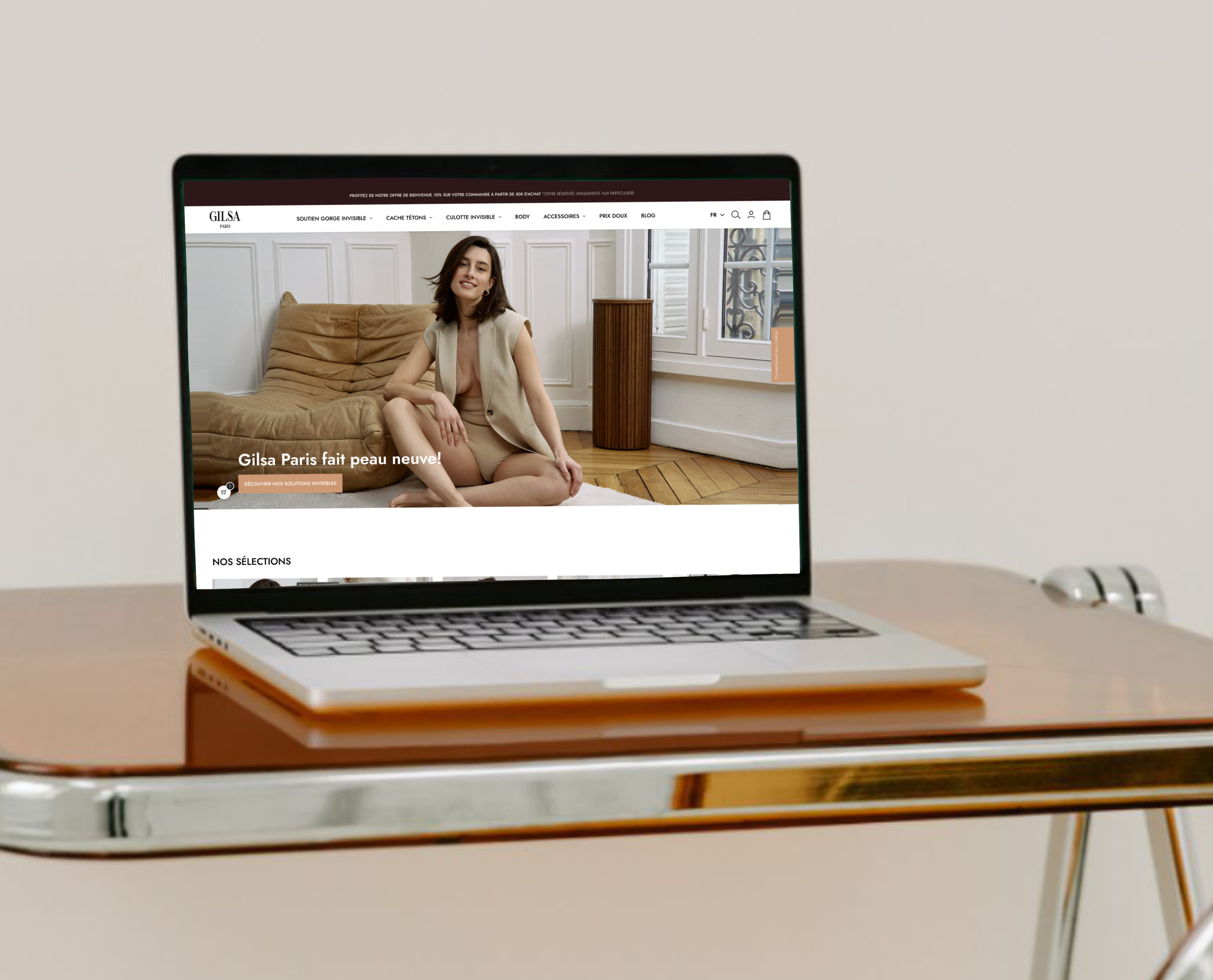 design et création de maquettes pour marque de lingerie française