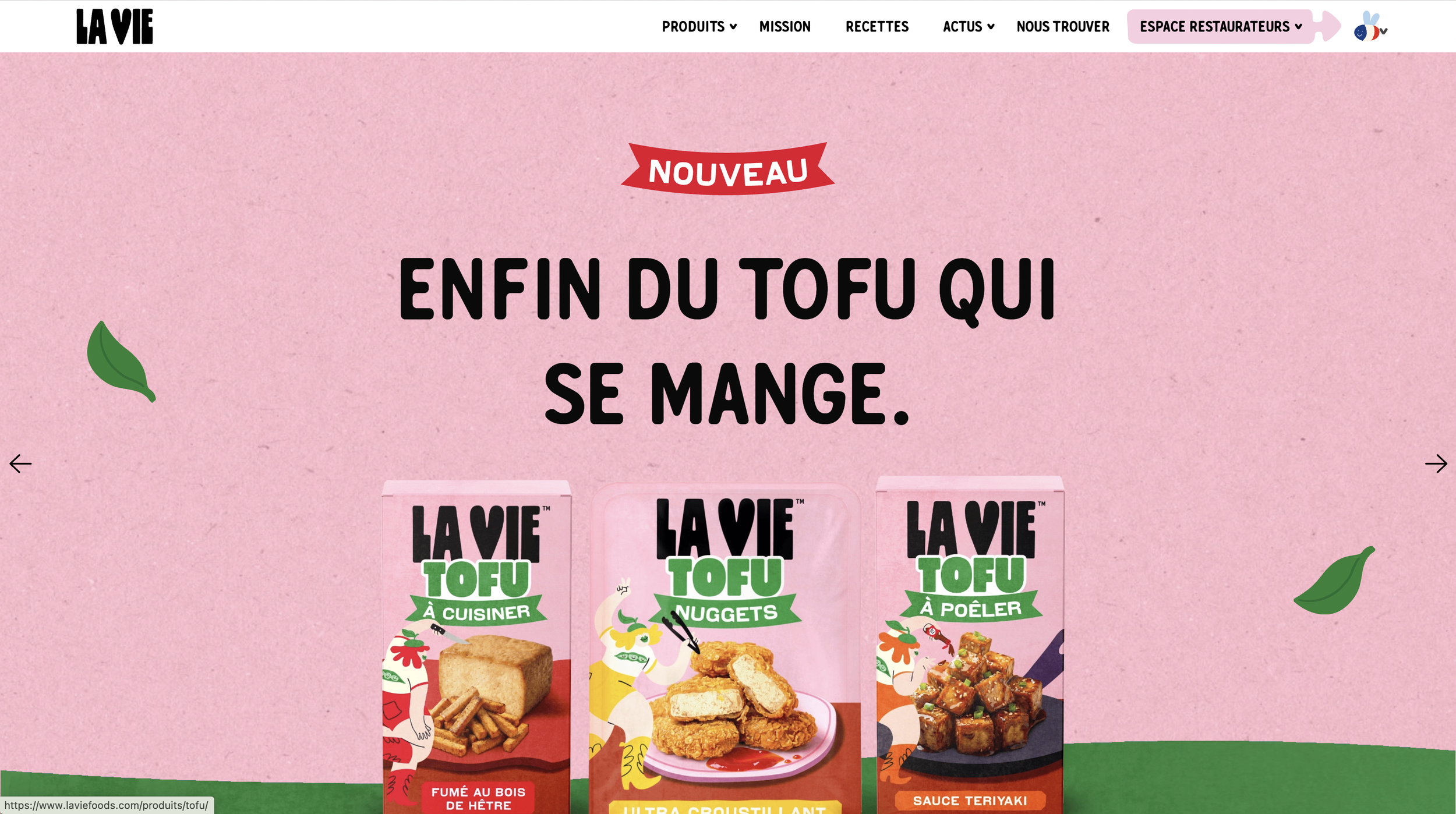 Le site internet reflète le ton de voix de la marque et son positionnement