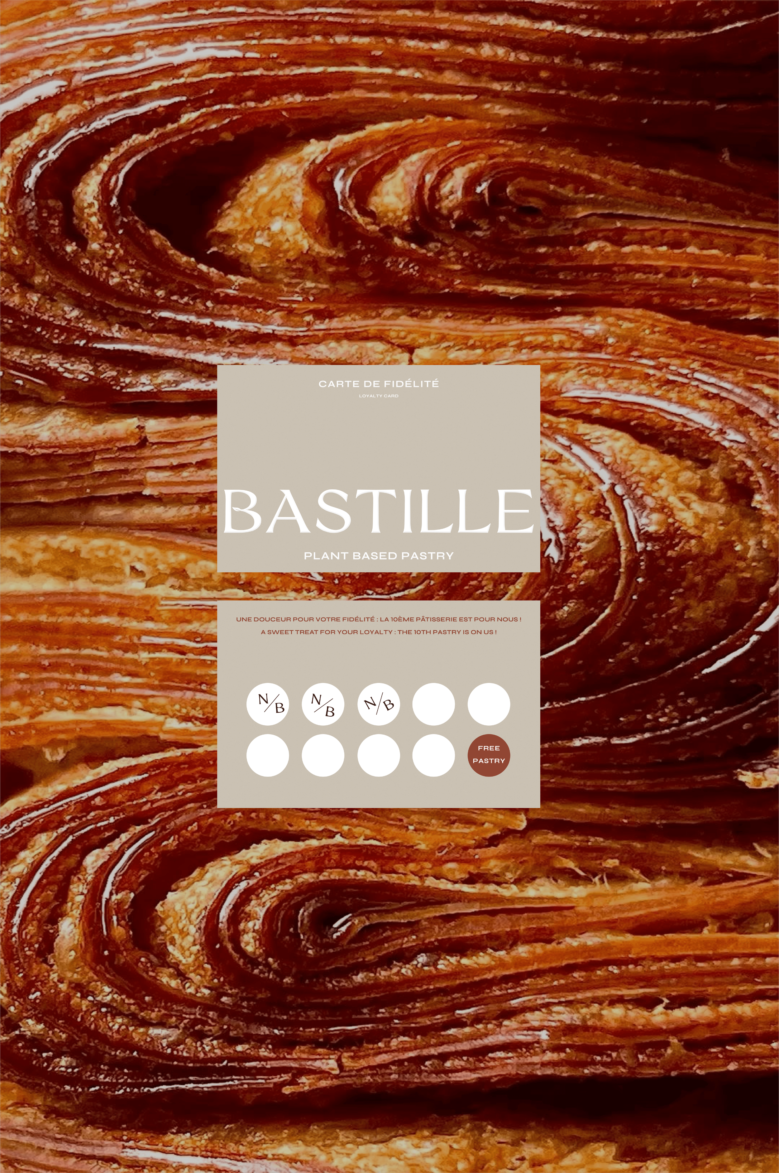 carte de visite design pour une pâtisserie végane premium
