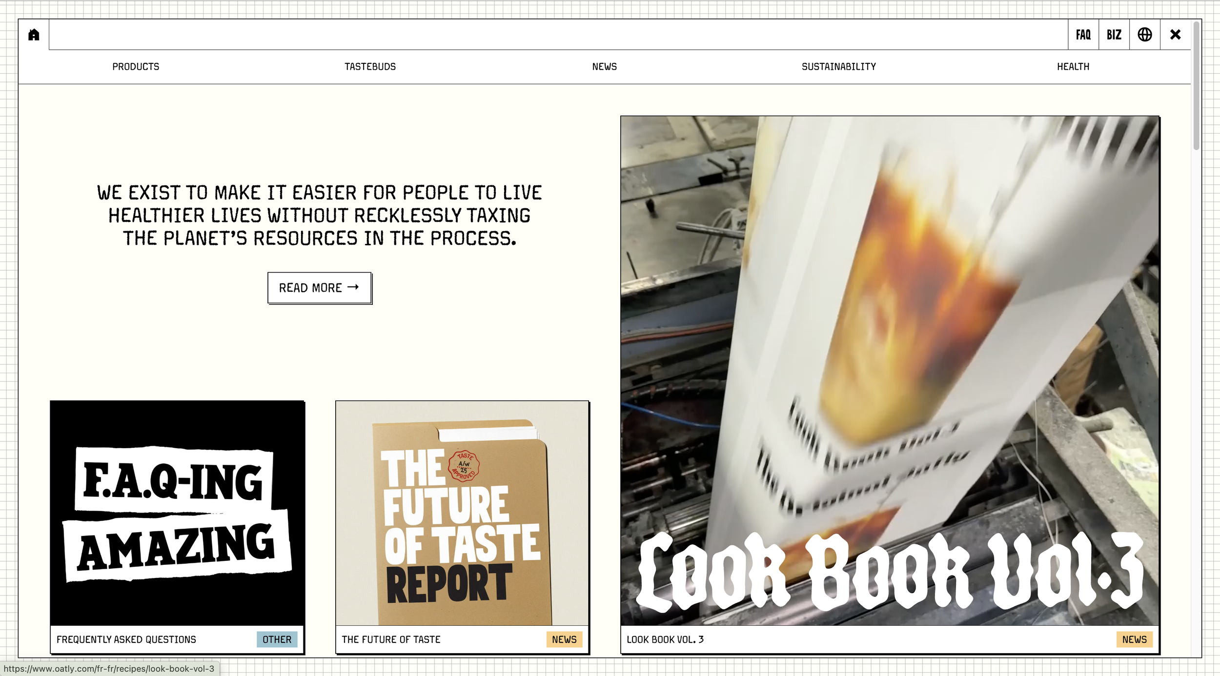 Site internet de la marque oatly pour exemples