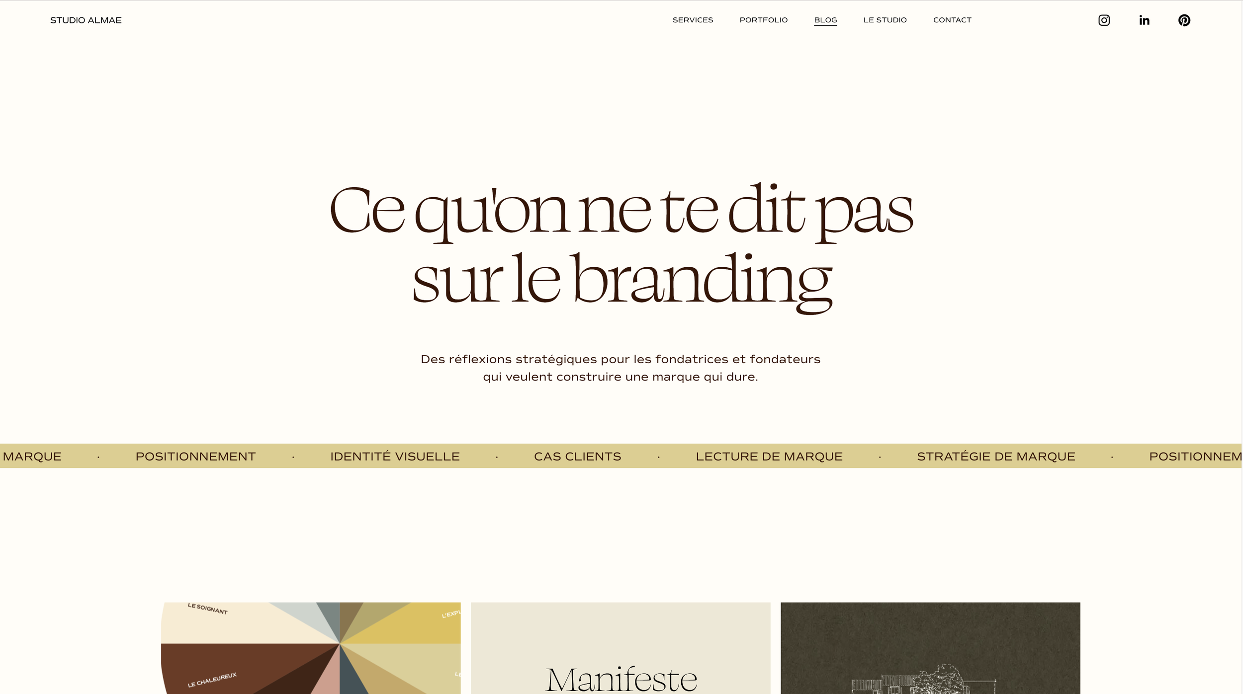 Le blog de mon studio de branding stratégique