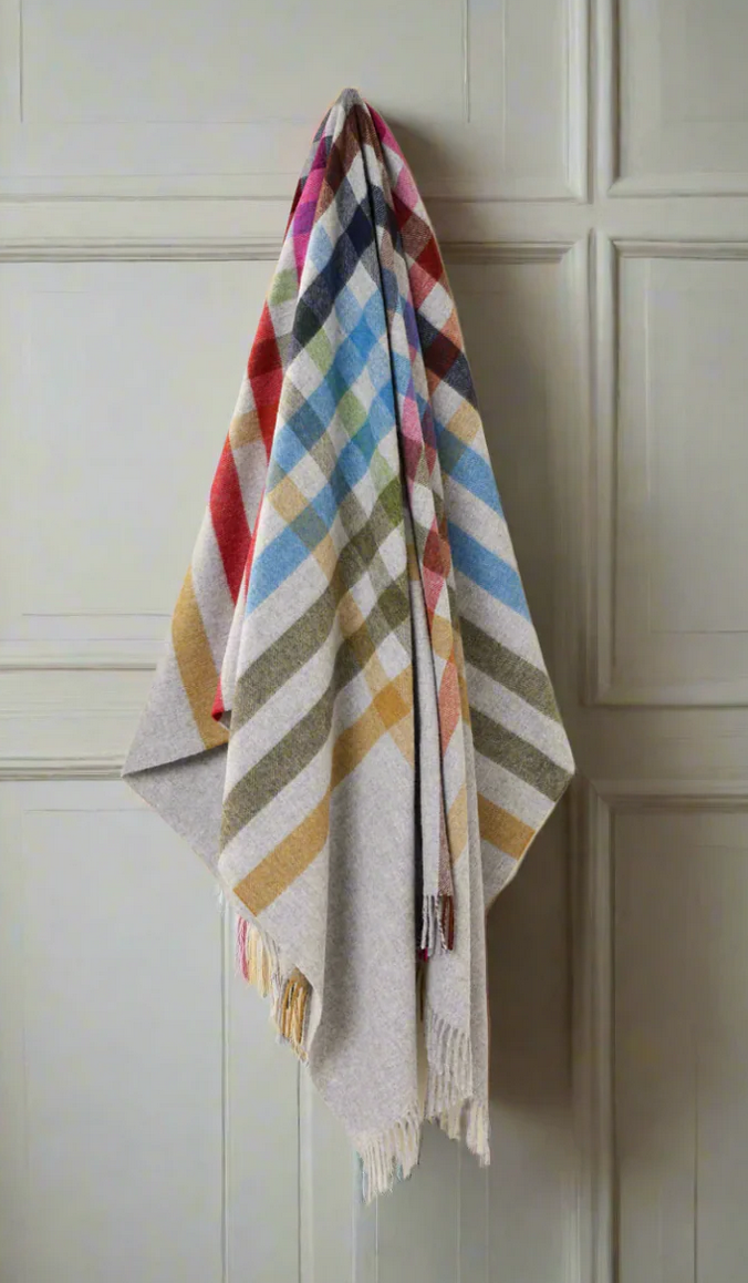 Multicolour Merino Throw - Bronte By Moon