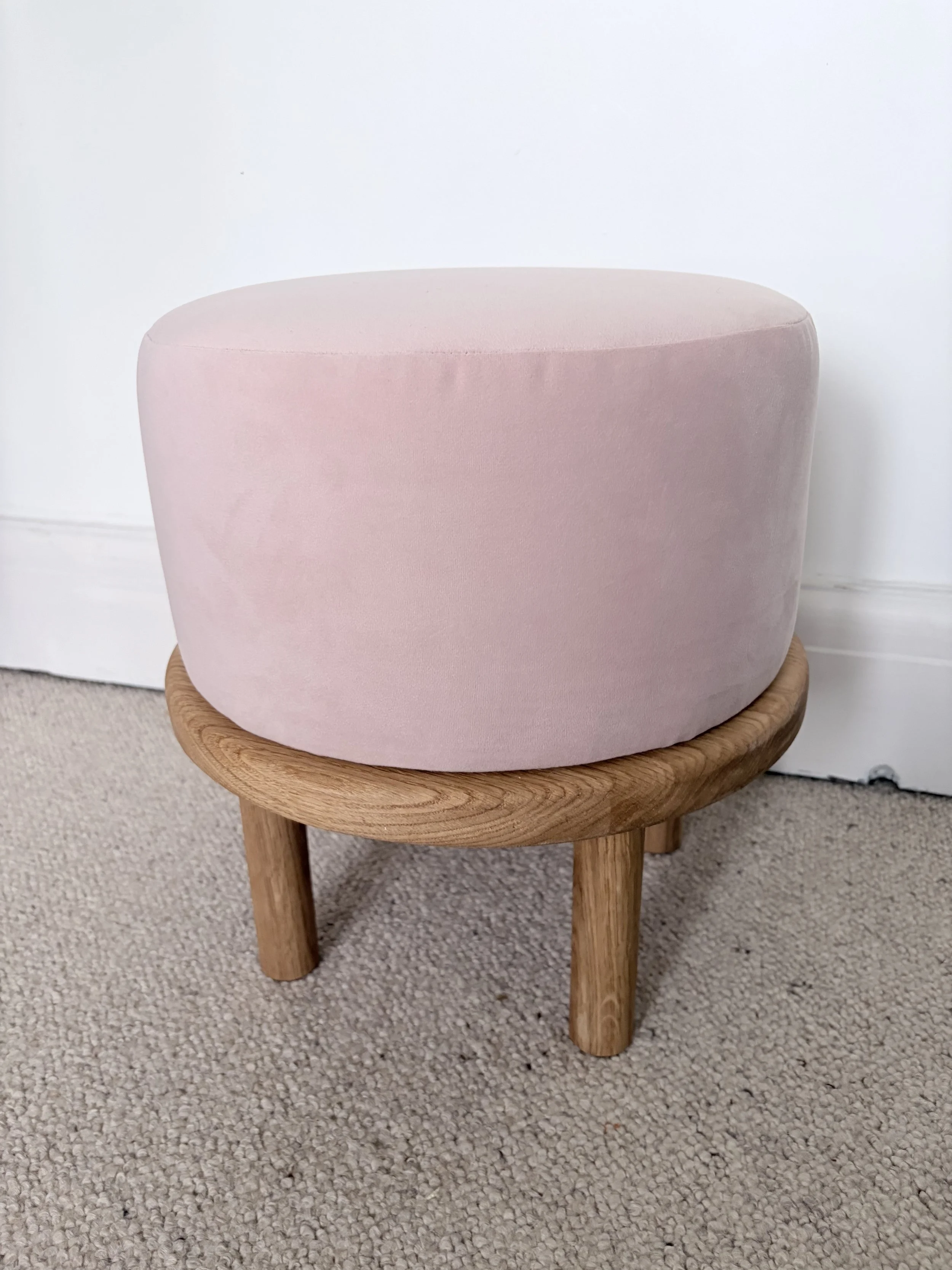 oak footstool deep cushioned