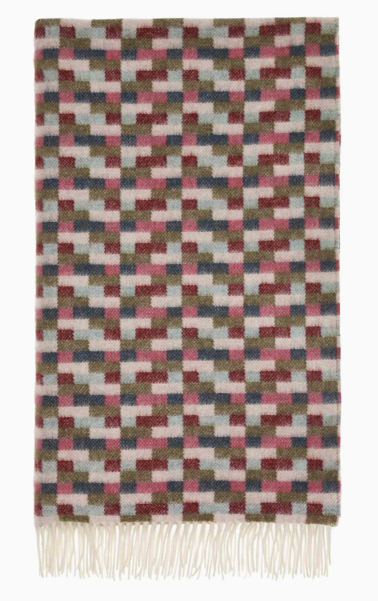 Luxurious Merino Wool Geometric Throw