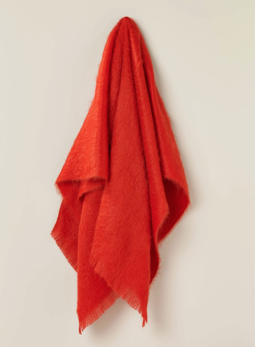 Flame Mohair Blanket