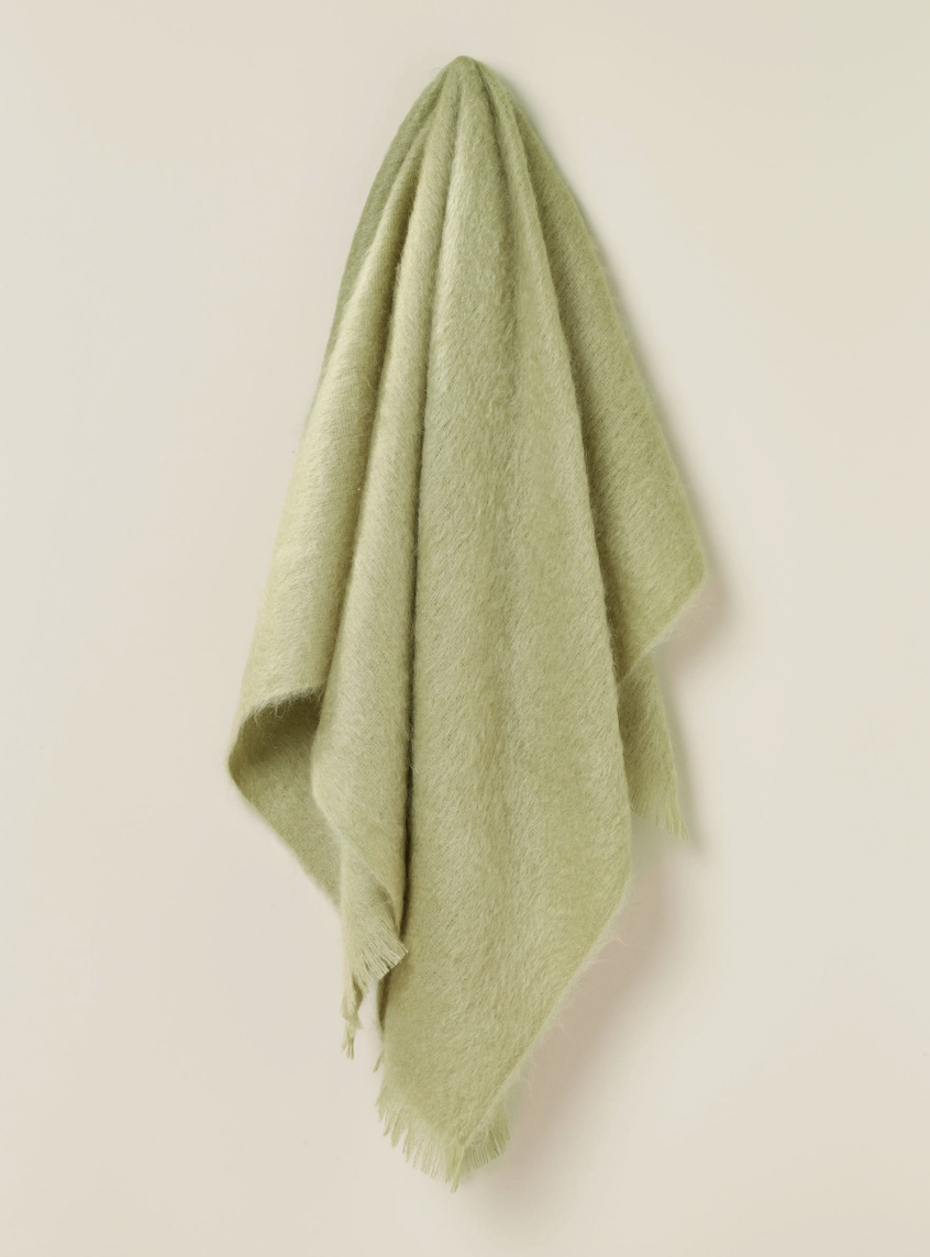 Sage Green Mohair Blanket