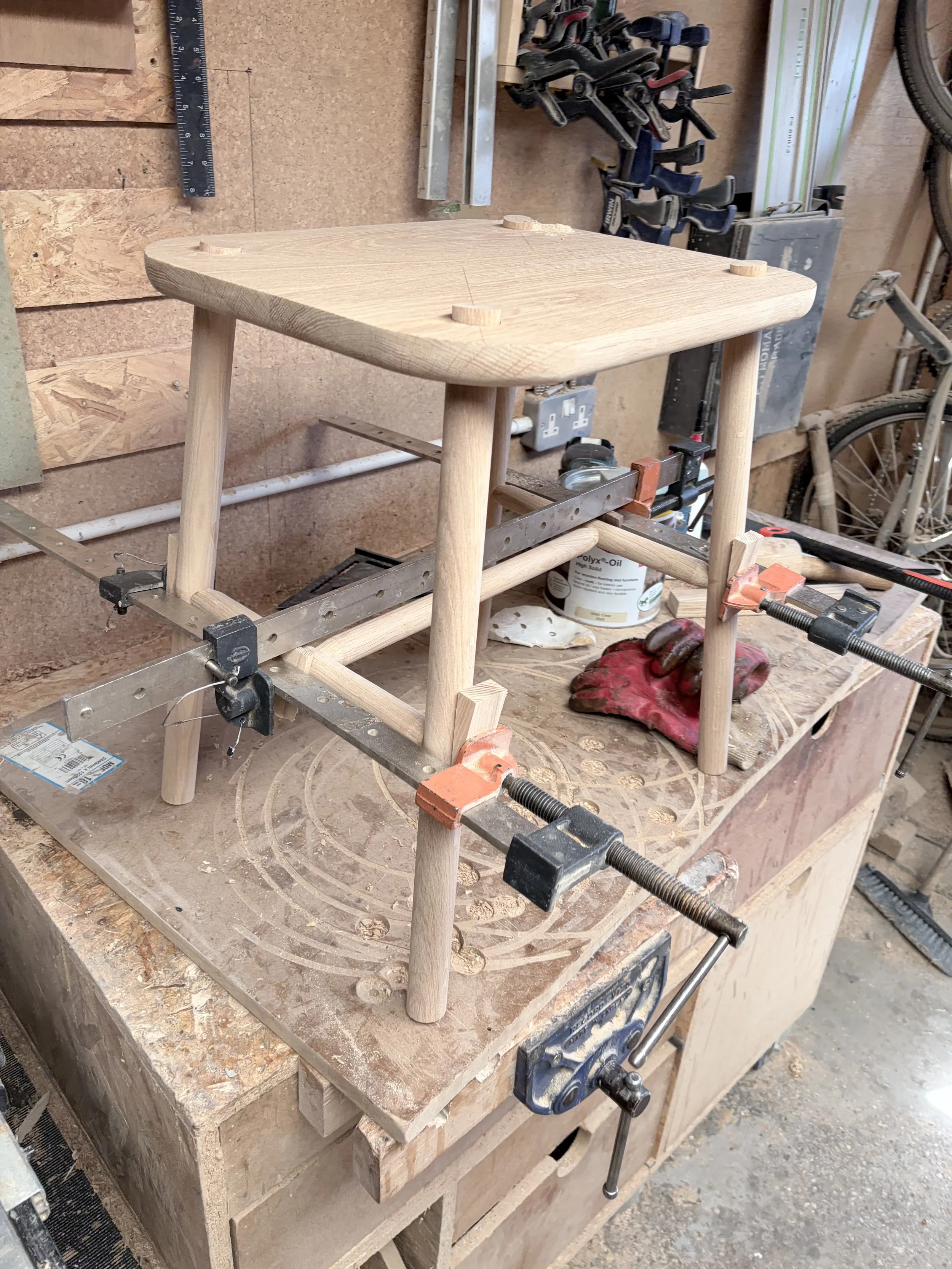 Oak Table with Wedge Tenon Joints